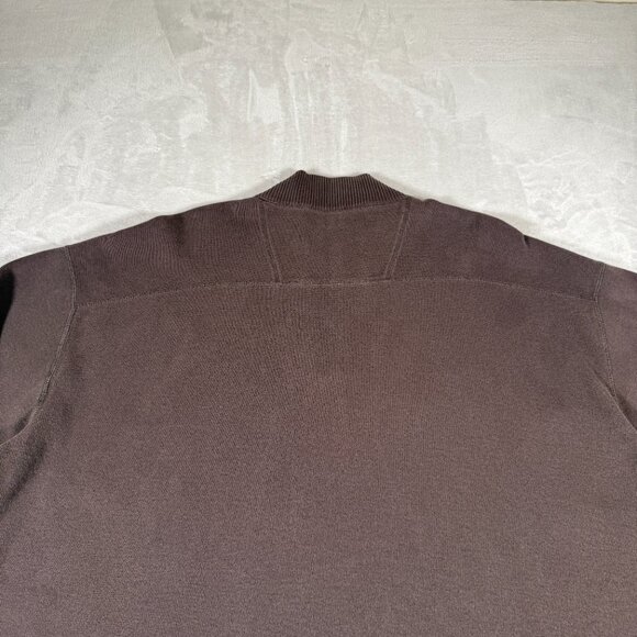 Tommy Bahama Reversible Sweater Men 3XL Brown Green 1/4 Zip Mock Neck Embroidery - Picture 11 of 16